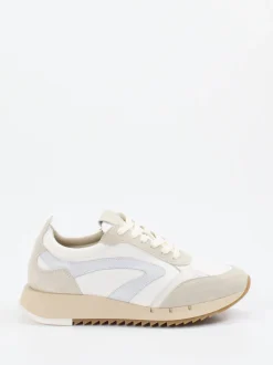 Piedi Nudi – Sneaker aus Veloursleder Offwhite