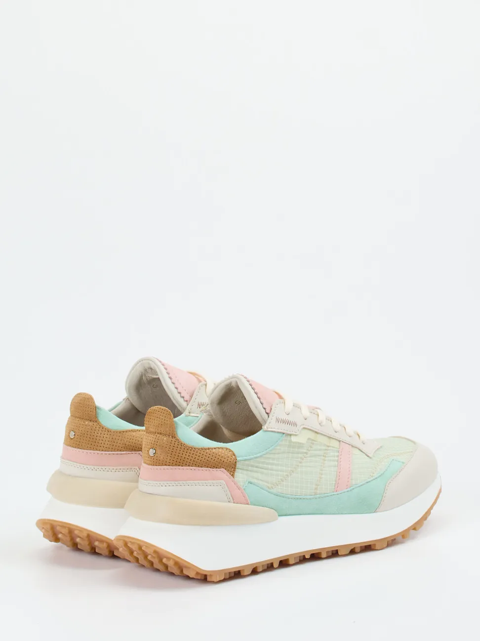 Piedi Nudi – Sneaker aus Veloursleder in Pastellfarben