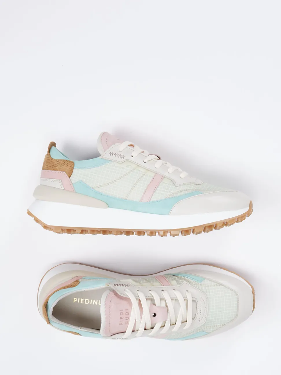 Piedi Nudi – Sneaker aus Veloursleder in Pastellfarben
