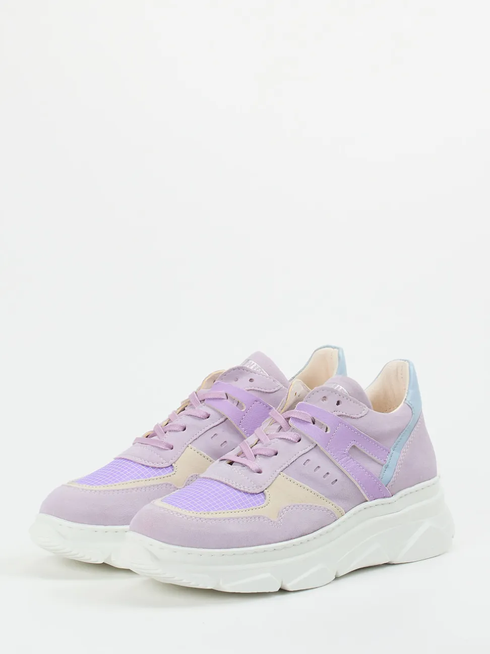 Piedi Nudi – Sneaker aus Veloursleder in Flieder