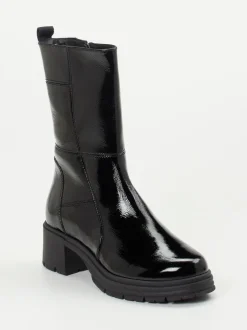 Piedi Nudi – Stiefeletten aus Lackleder schwarz