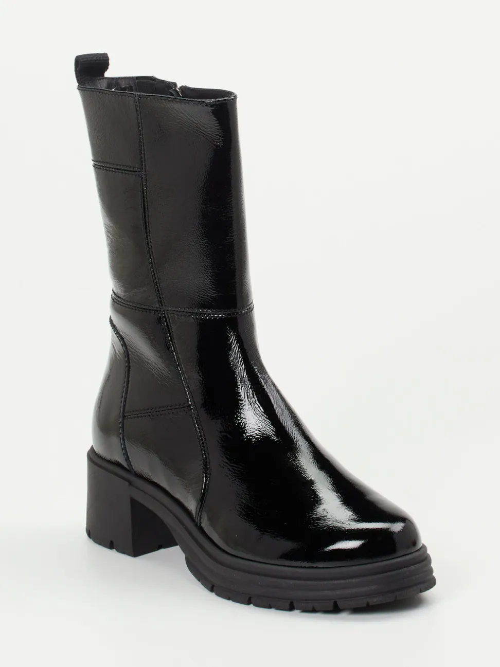 Piedi Nudi – Stiefeletten aus Lackleder schwarz