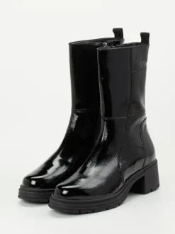 Piedi Nudi – Stiefeletten aus Lackleder schwarz