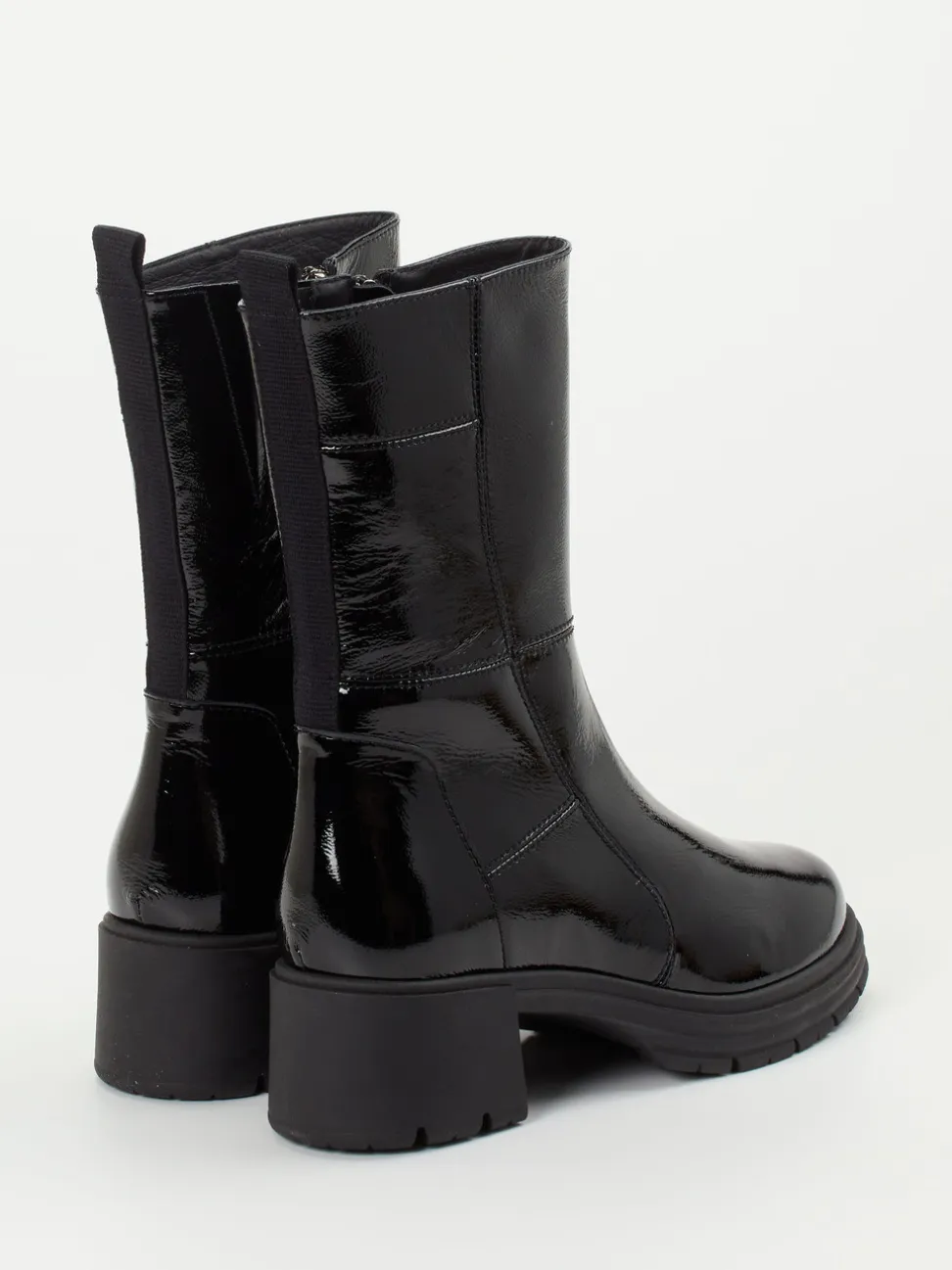 Piedi Nudi – Stiefeletten aus Lackleder schwarz