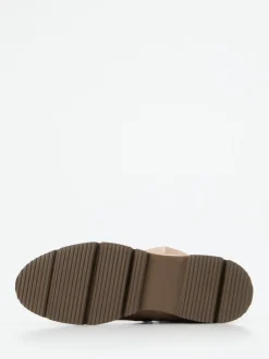 Piedi Nudi – Winter-Stiefelette aus Veloursleder Sandbeige