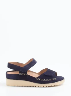 Piesanto – Komfortsandale aus Veloursleder Blau