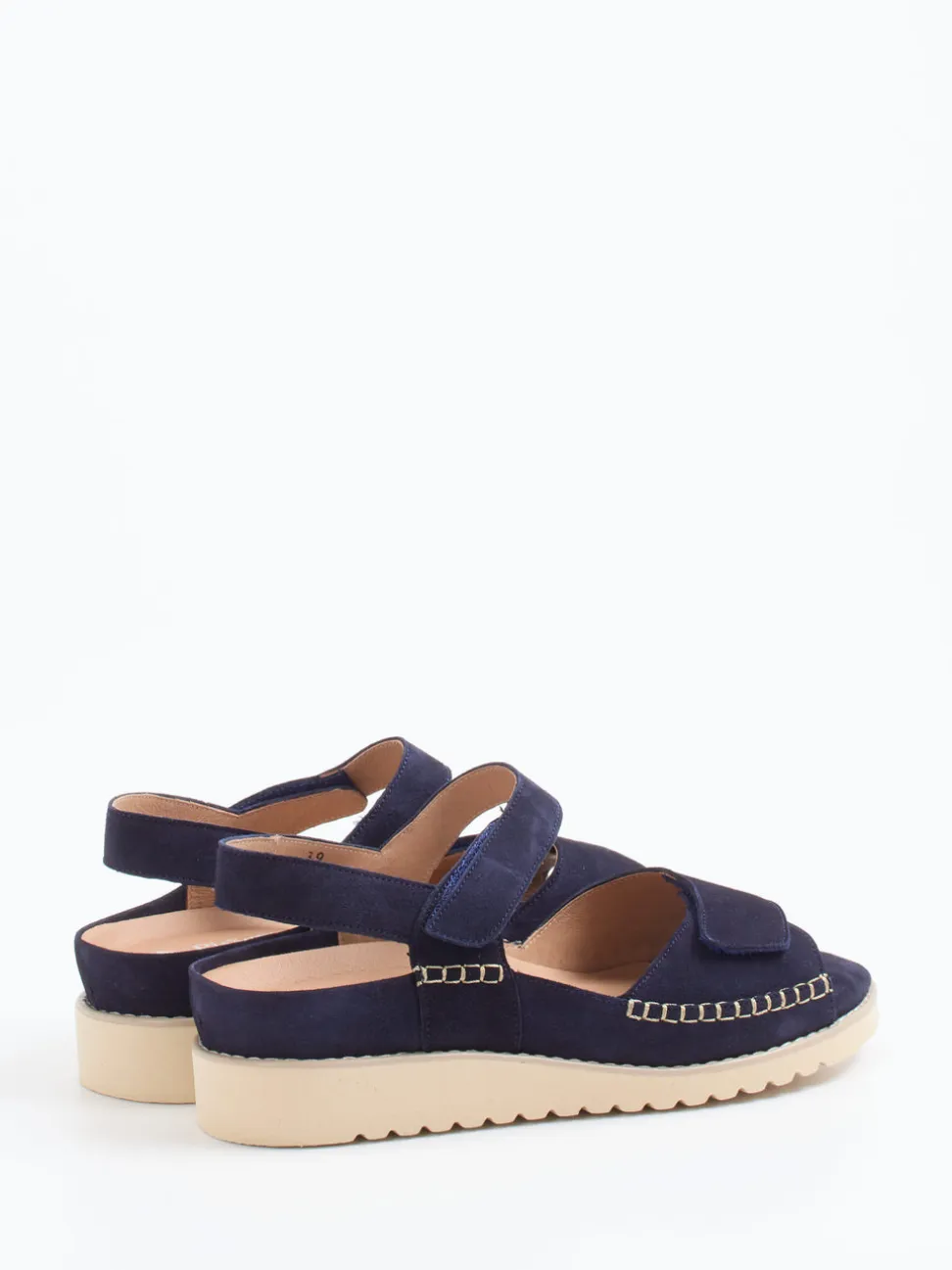 Piesanto – Komfortsandale aus Veloursleder Blau