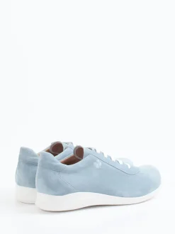 Piesanto – Komfort-Sneaker aus Veloursleder hellblau