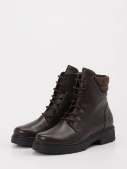 Piesanto – Schnürboots aus Leder dunkelbraun