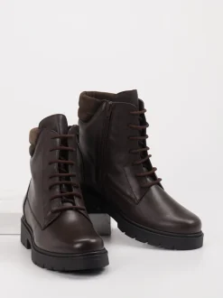 Piesanto – Schnürboots aus Leder dunkelbraun