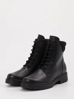 Piesanto – Schnürboots aus Leder schwarz
