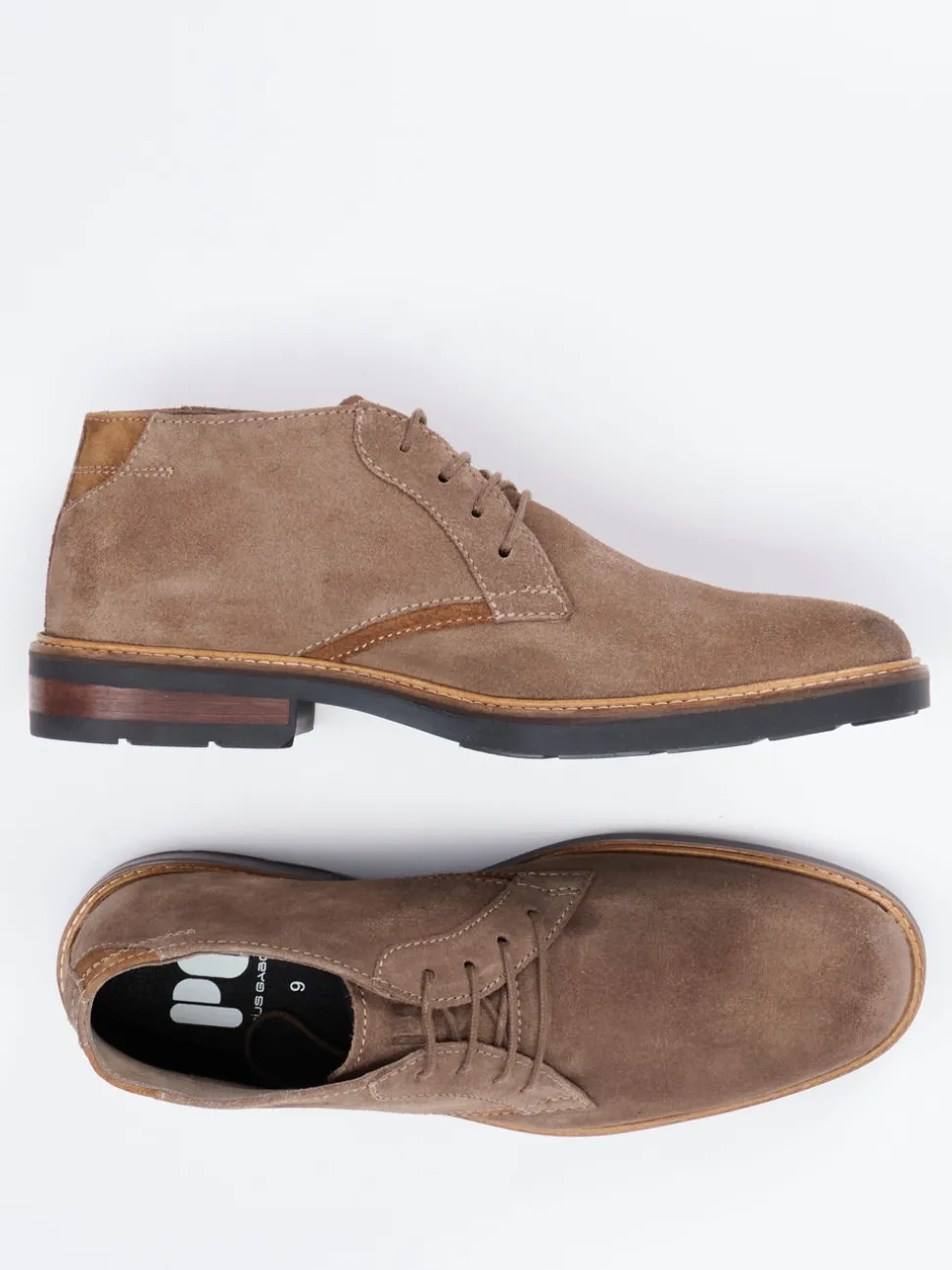 Pius Gabor – Desert Boots aus Veloursleder taupe