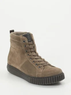 Pius Gabor – High-Top-Sneaker aus Veloursleder taupe