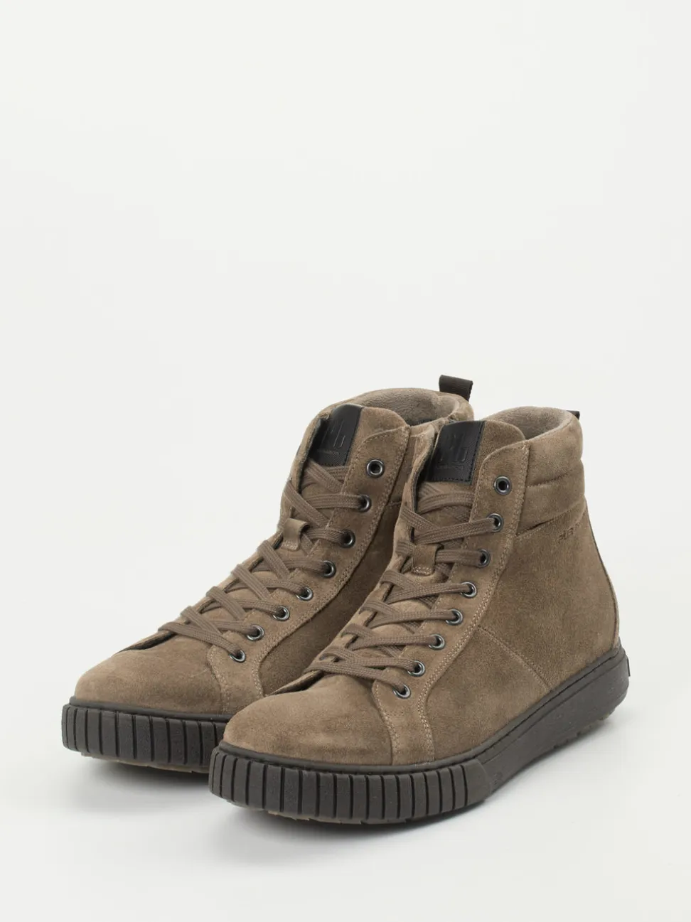 Pius Gabor – High-Top-Sneaker aus Veloursleder taupe
