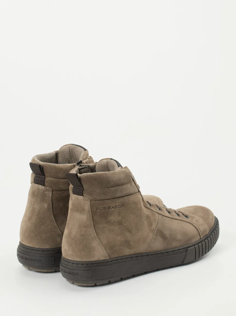 Pius Gabor – High-Top-Sneaker aus Veloursleder taupe
