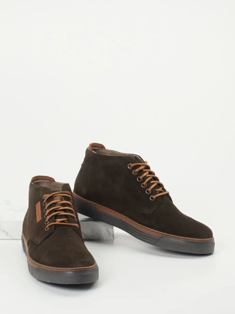 Pius Gabor – Mid-Cut Sneaker aus Veloursleder braun