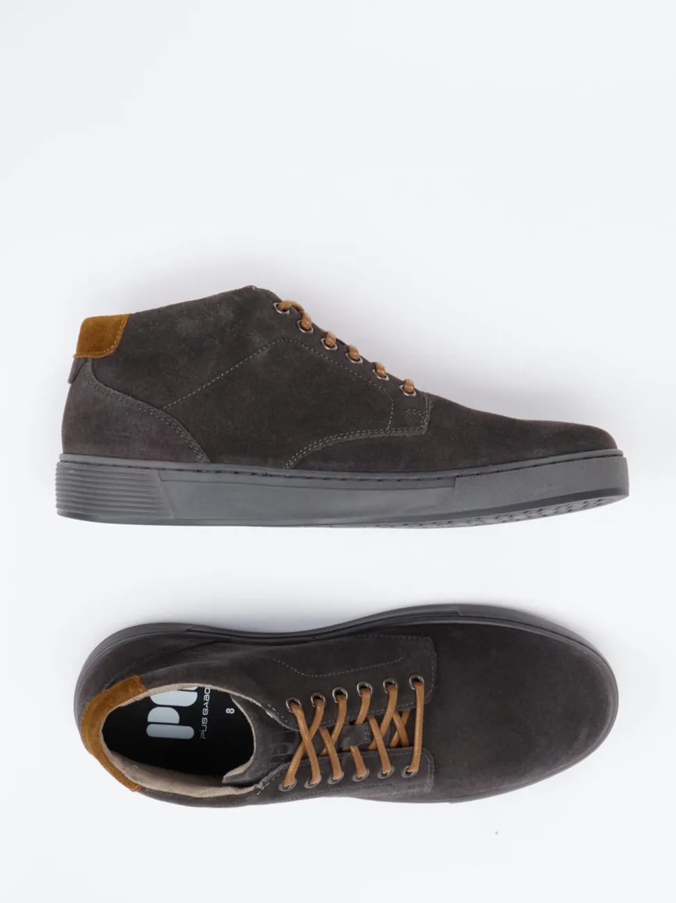 Pius Gabor – Mid-Top Sneaker aus Veloursleder Grau