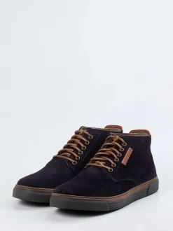 Pius Gabor – Mid-Top-Sneaker aus Veloursleder Dunkelblau