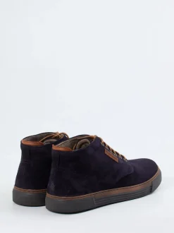 Pius Gabor – Mid-Top-Sneaker aus Veloursleder Dunkelblau