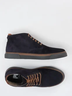 Pius Gabor – Mid-Top-Sneaker aus Veloursleder Dunkelblau