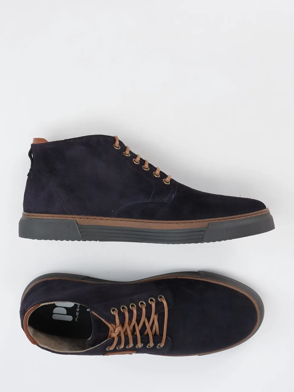 Pius Gabor – Mid-Top-Sneaker aus Veloursleder Dunkelblau