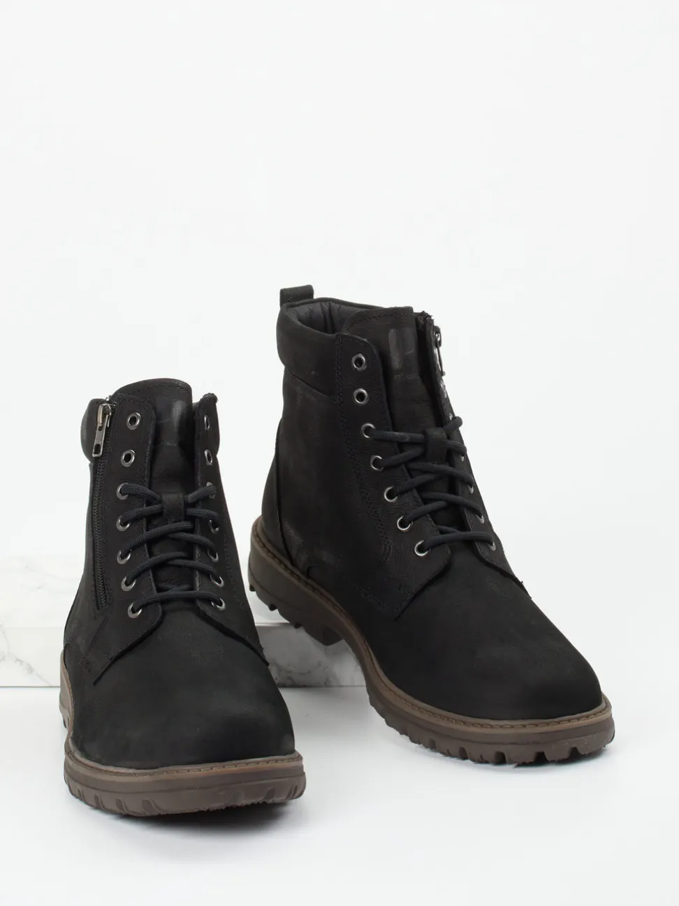Pius Gabor – Outdoor-Boots aus Nubukleder Schwarz