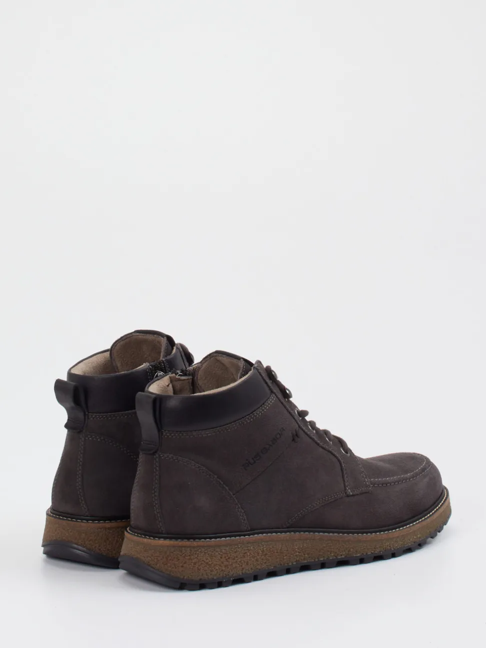 Pius Gabor – Schnürboots aus Veloursleder grau