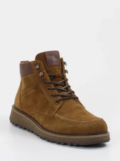 Pius Gabor – Schnürboots aus Veloursleder cognacbraun