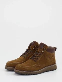 Pius Gabor – Schnürboots aus Veloursleder cognacbraun