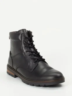 Pius Gabor – Schnürboots aus Glattleder Schwarz
