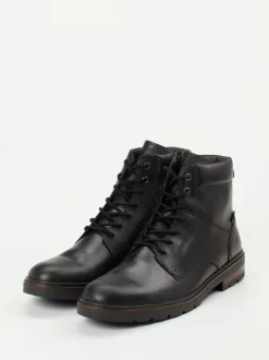 Pius Gabor – Schnürboots aus Glattleder Schwarz