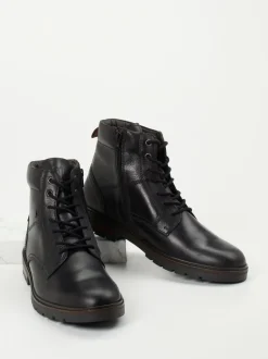 Pius Gabor – Schnürboots aus Glattleder Schwarz