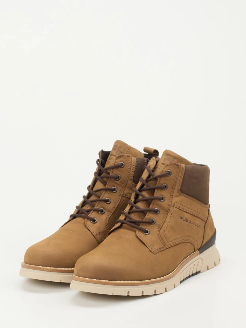 Pius Gabor – Schnürboots aus Nubukleder cognacbraun