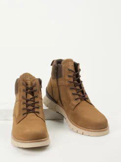 Pius Gabor – Schnürboots aus Nubukleder cognacbraun