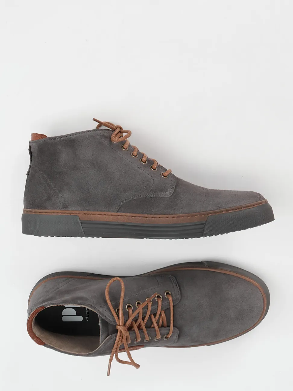 Pius Gabor – Schnürschuh aus Veloursleder anthrazit