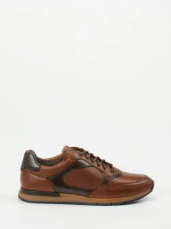 Pius Gabor – Sneaker aus Kalbleder in Cognac