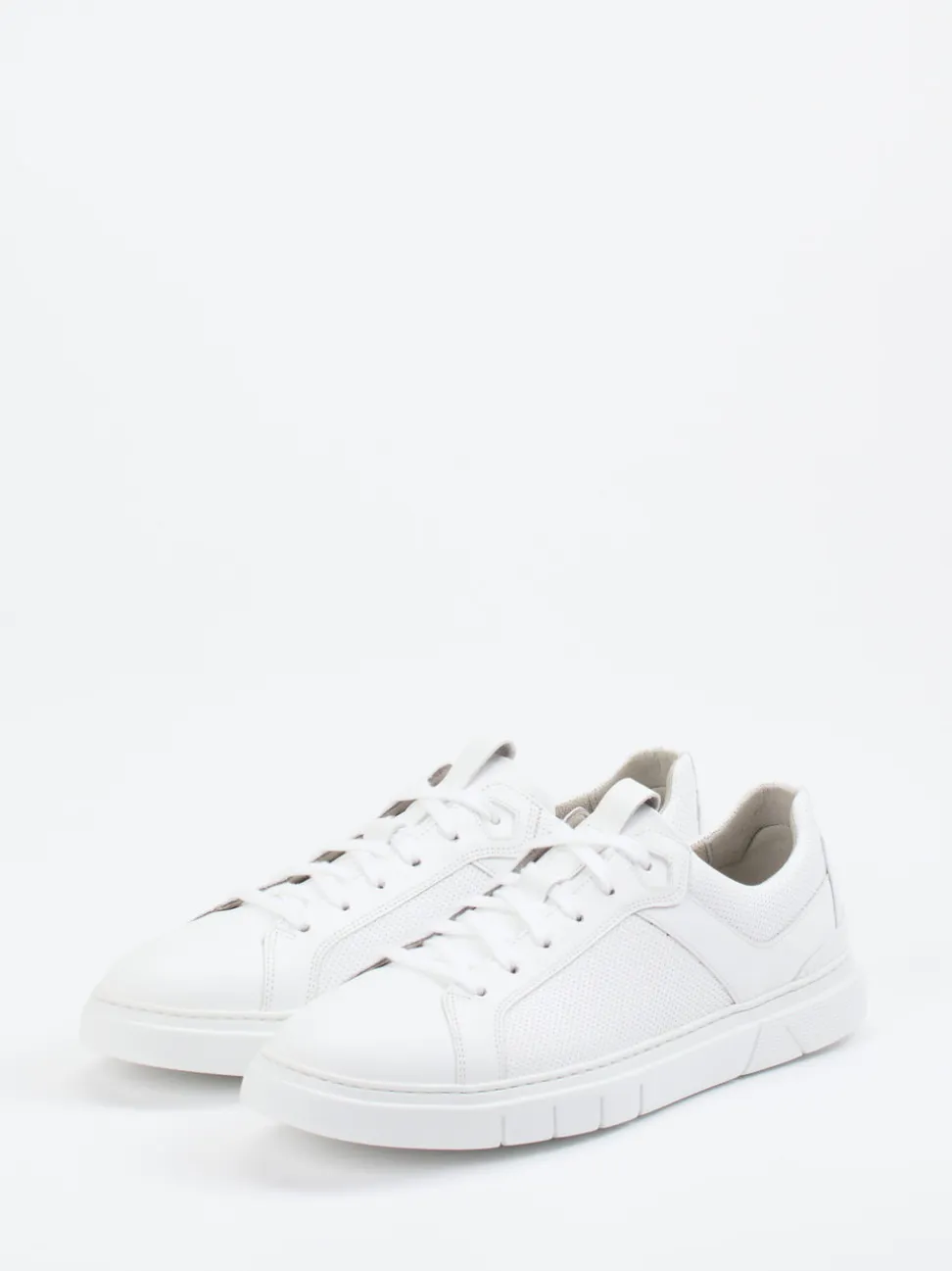 Pius Gabor – Sneaker aus Leder-Mesh-Mix Weiß