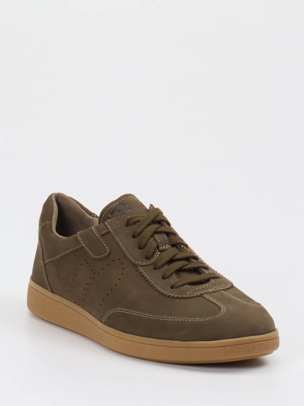 Pius Gabor – Sneaker aus Nubukleder in Olivgrün