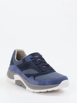 Pius Gabor – Sneaker aus Veloursleder und Mesh blau