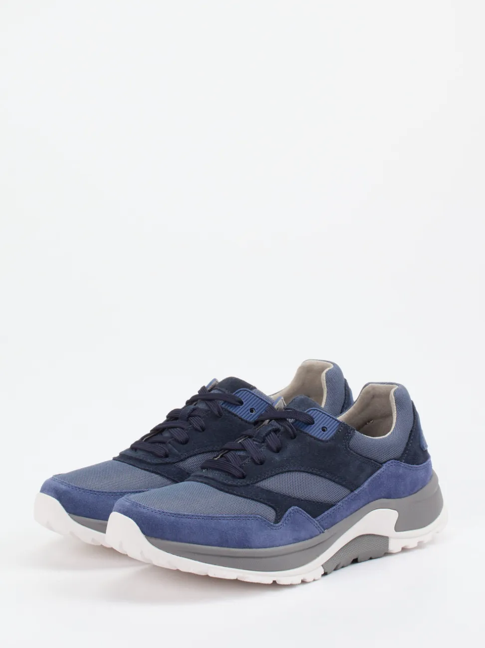 Pius Gabor – Sneaker aus Veloursleder und Mesh blau