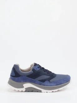 Pius Gabor – Sneaker aus Veloursleder und Mesh blau