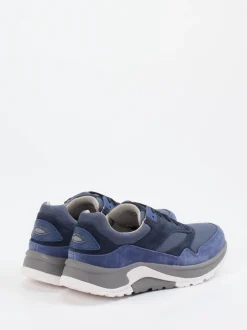 Pius Gabor – Sneaker aus Veloursleder und Mesh blau