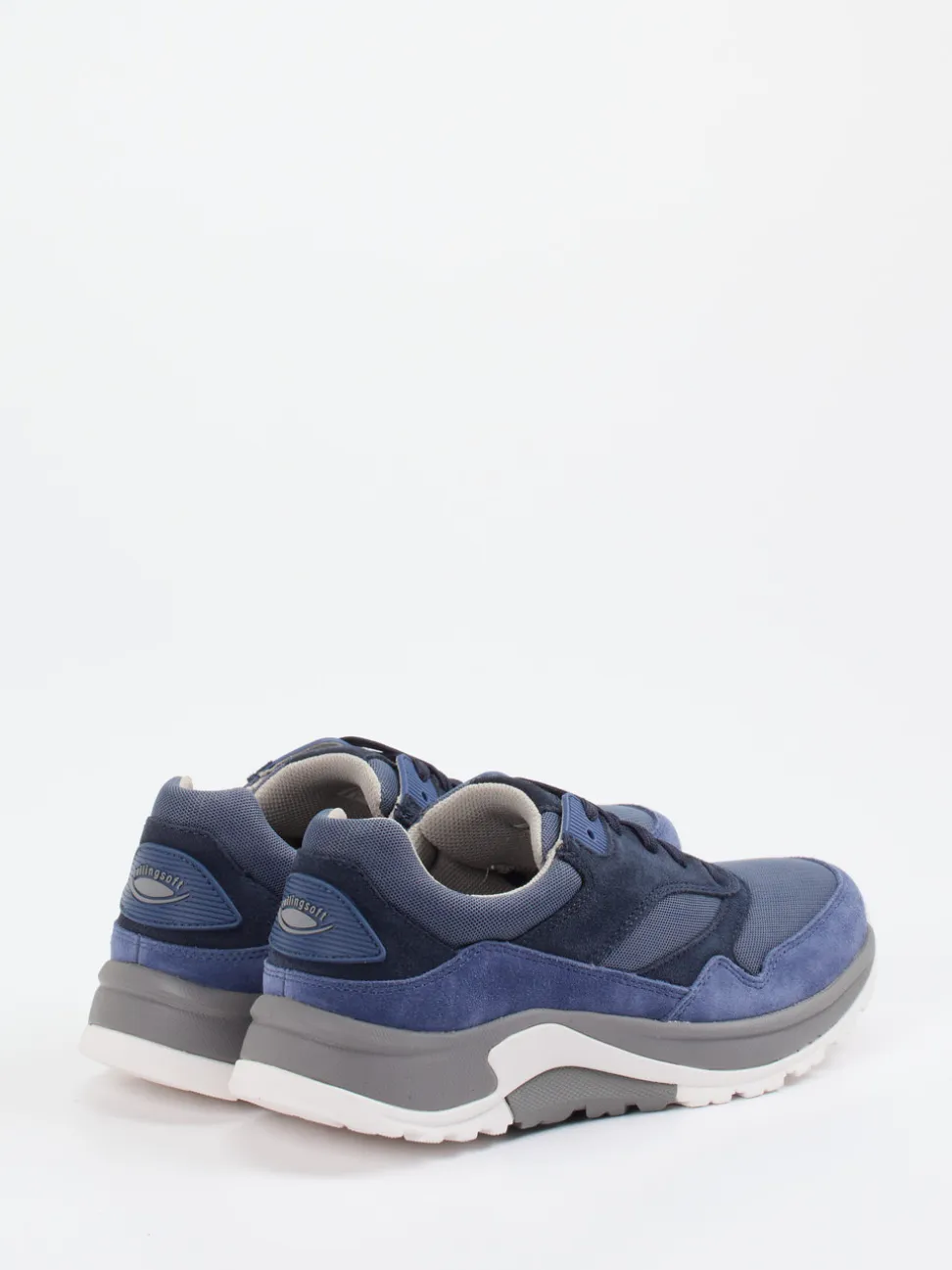 Pius Gabor – Sneaker aus Veloursleder und Mesh blau