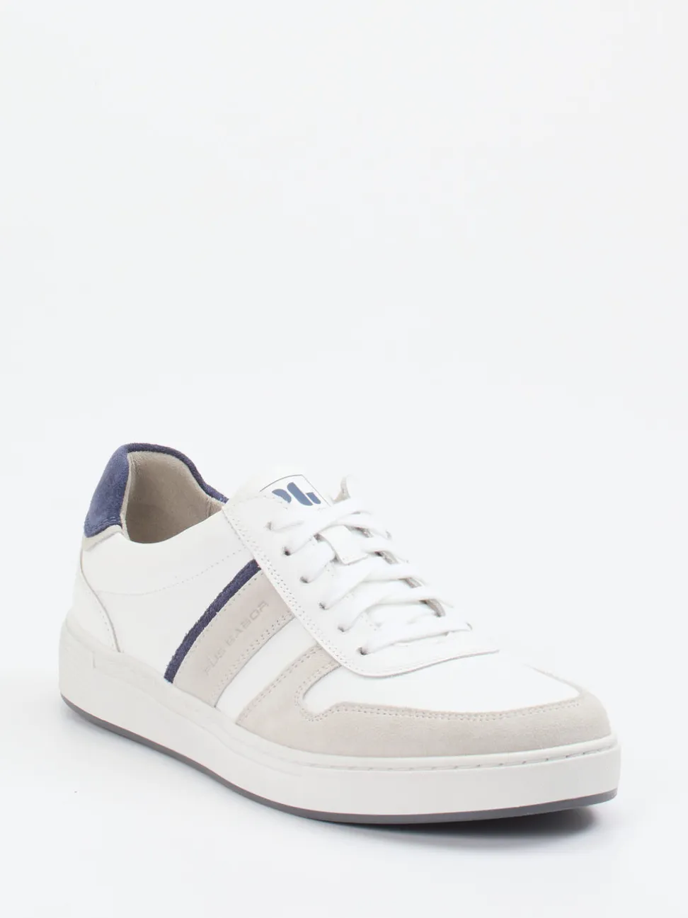 Pius Gabor – Sneaker aus Velour- und Glattleder Weiß