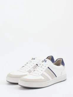 Pius Gabor – Sneaker aus Velour- und Glattleder Weiß