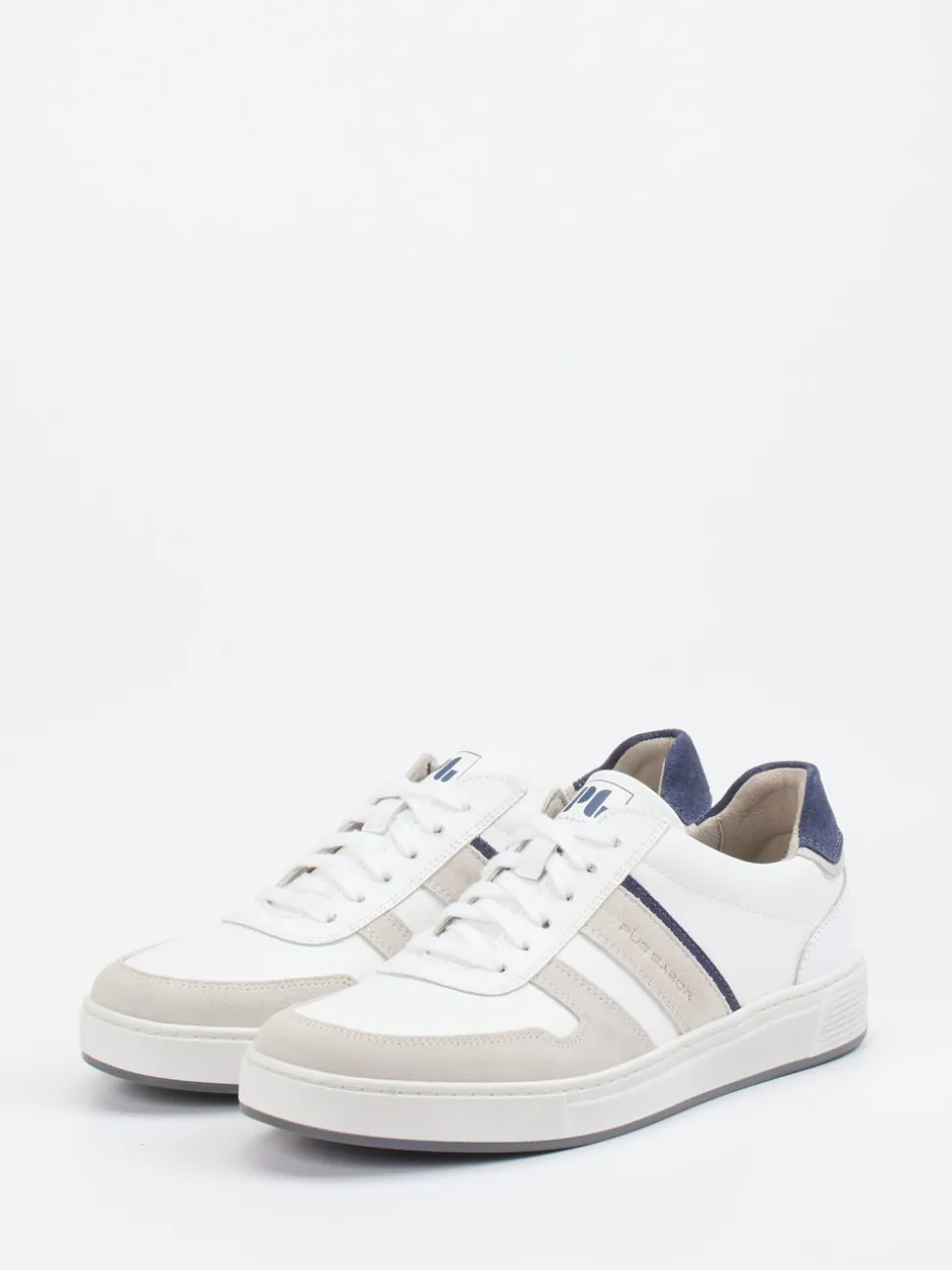 Pius Gabor – Sneaker aus Velour- und Glattleder Weiß