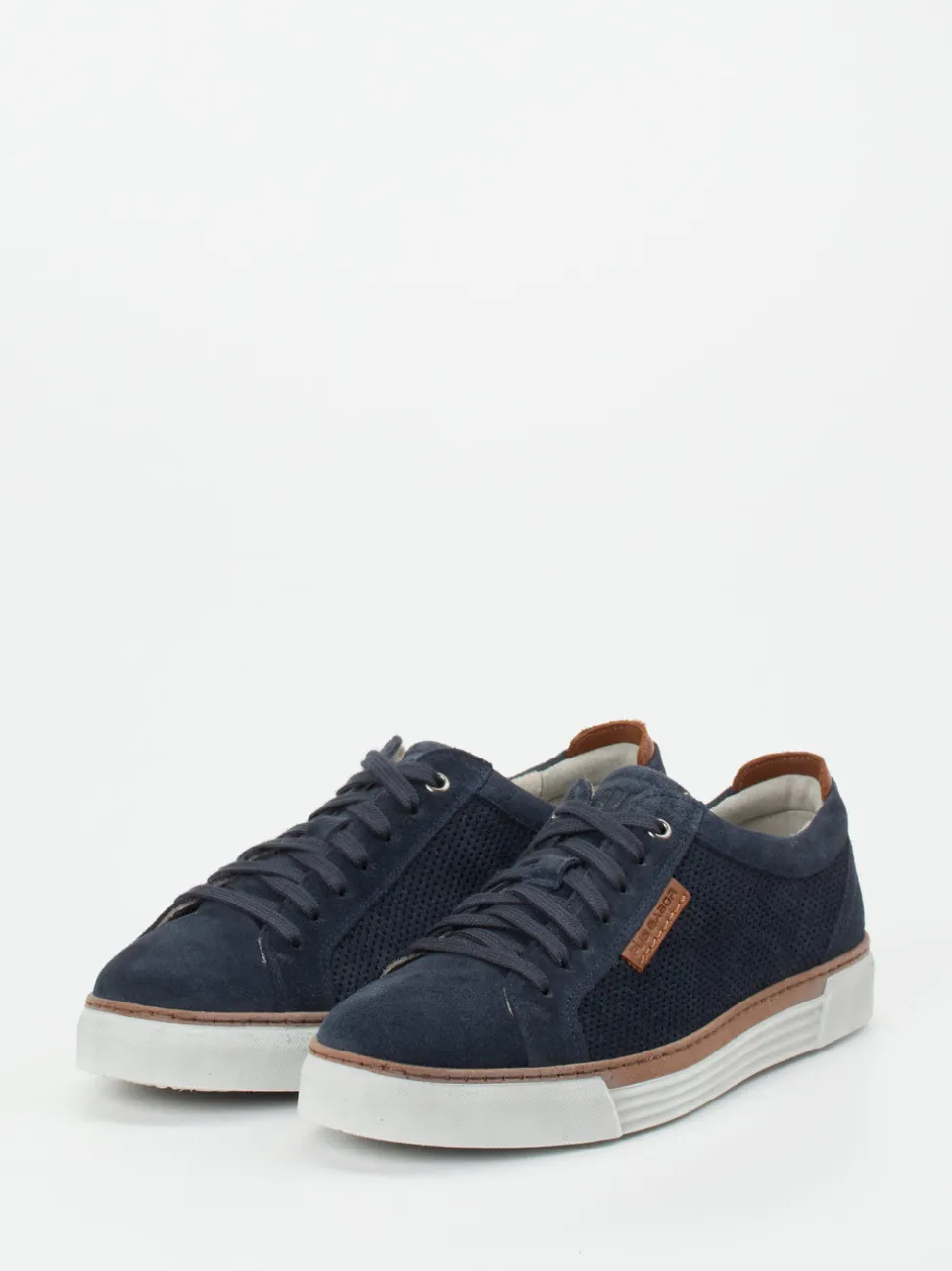 Pius Gabor – Sneaker aus Veloursleder Dunkelblau