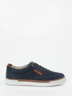 Pius Gabor – Sneaker aus Veloursleder Dunkelblau