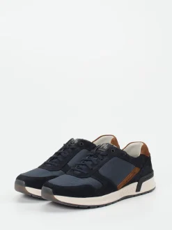 Pius Gabor – Sneaker aus Veloursleder und Mesh blau