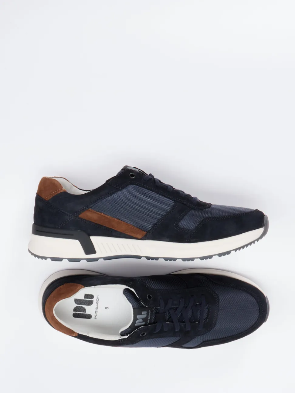 Pius Gabor – Sneaker aus Veloursleder und Mesh blau
